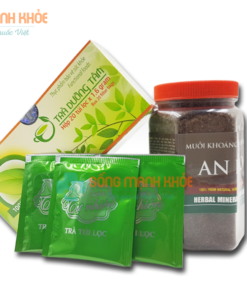 Muối ngâm chân An Lão + trà dưỡng tâm trị mất ngủ