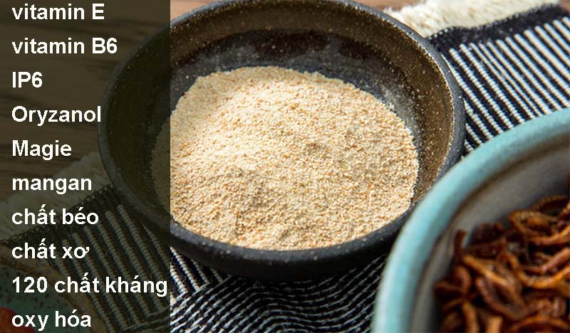 Các chất dinh dưỡng trong tinh bột cám gạo lứt